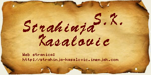 Strahinja Kasalović vizit kartica